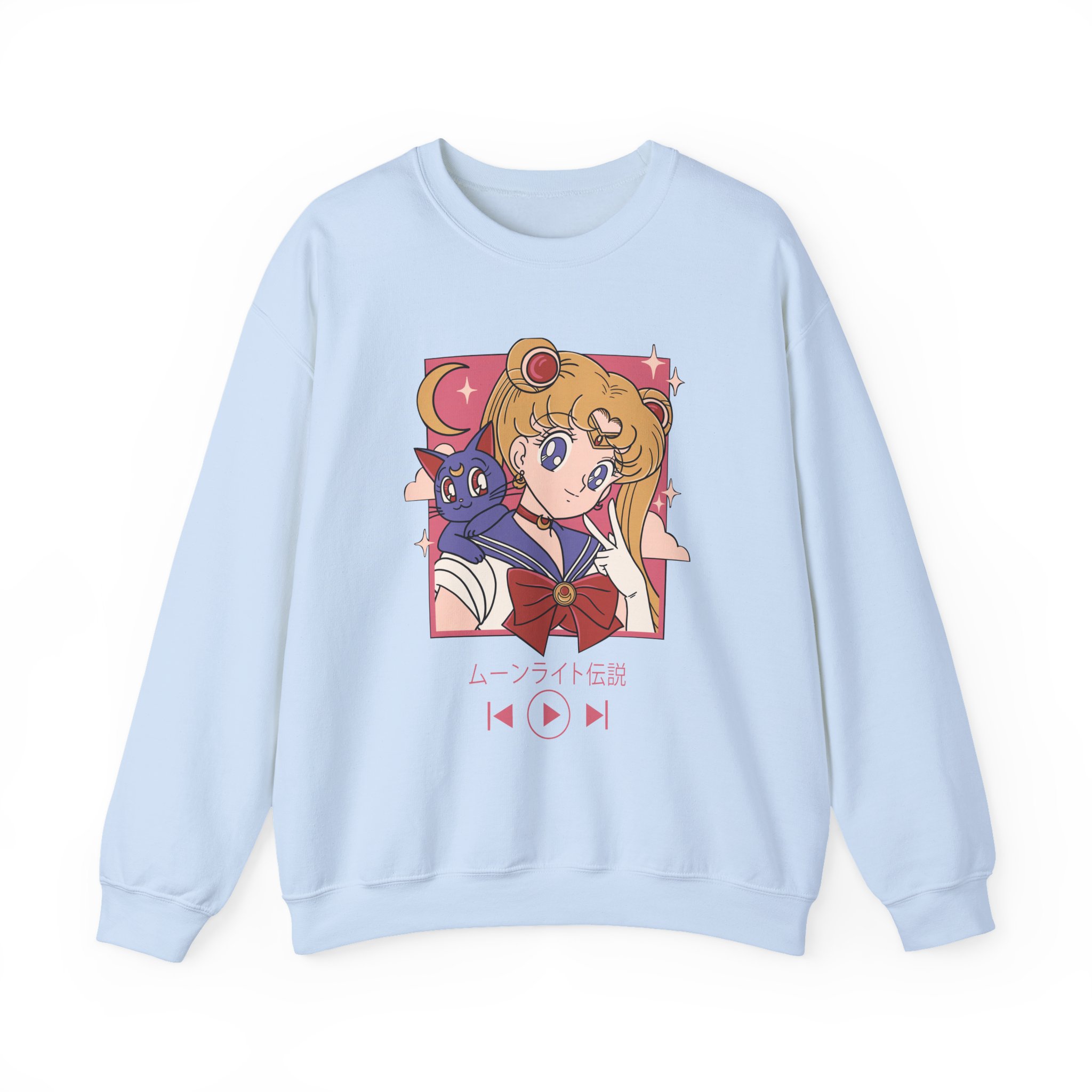 Sailor Moon - Usagi and Luna Fanart Sweatshirt - Image 14