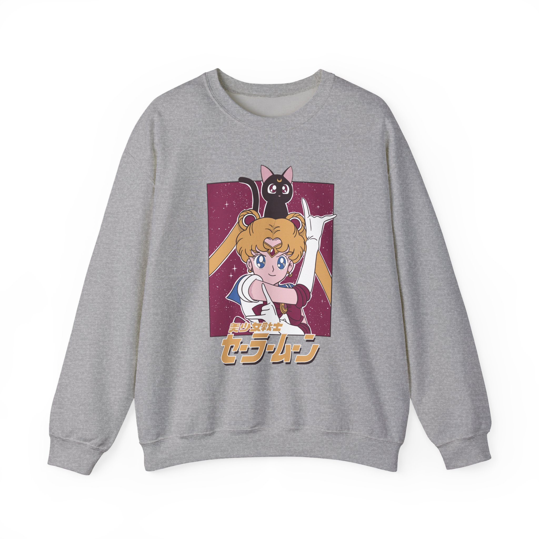 Sailor Moon and Luna Vintage Aesthetic Sweatshirt - Image 6