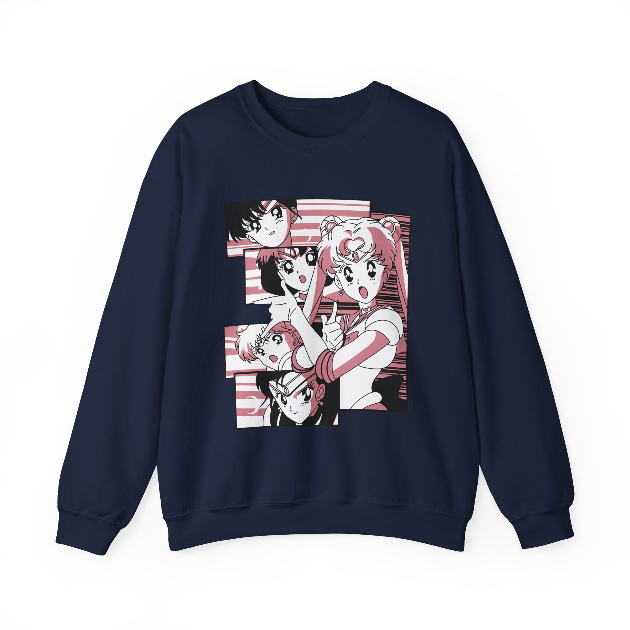 Sailor Moon - Sailor Scouts Retro Anime Collage Sweatshirt - Image 9