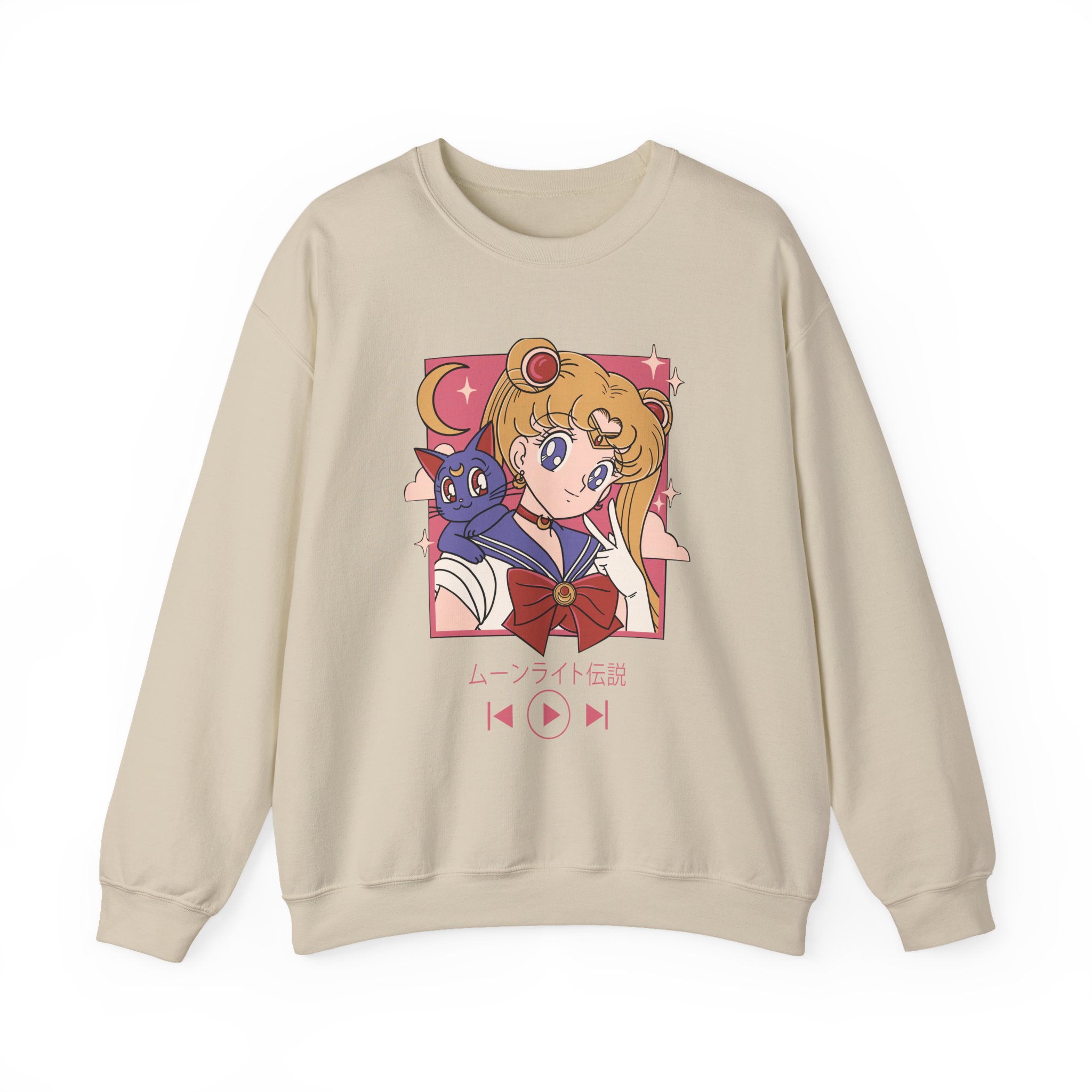 Sailor Moon - Usagi and Luna Fanart Sweatshirt - Image 9