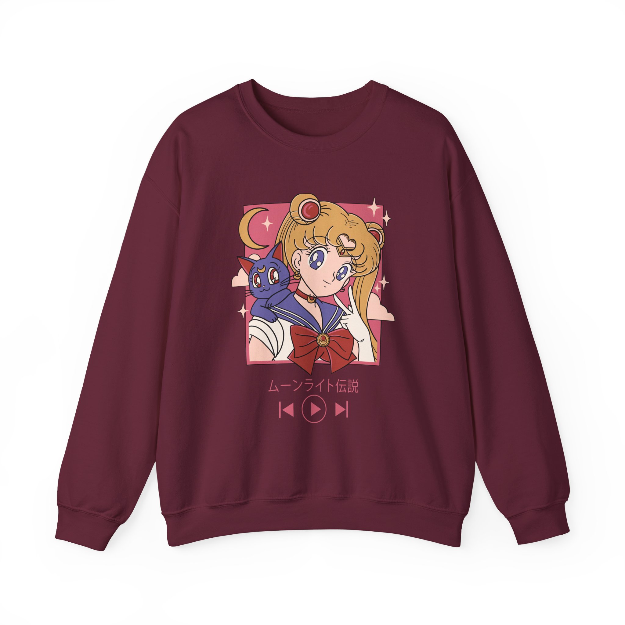 Sailor Moon - Usagi and Luna Fanart Sweatshirt - Image 6