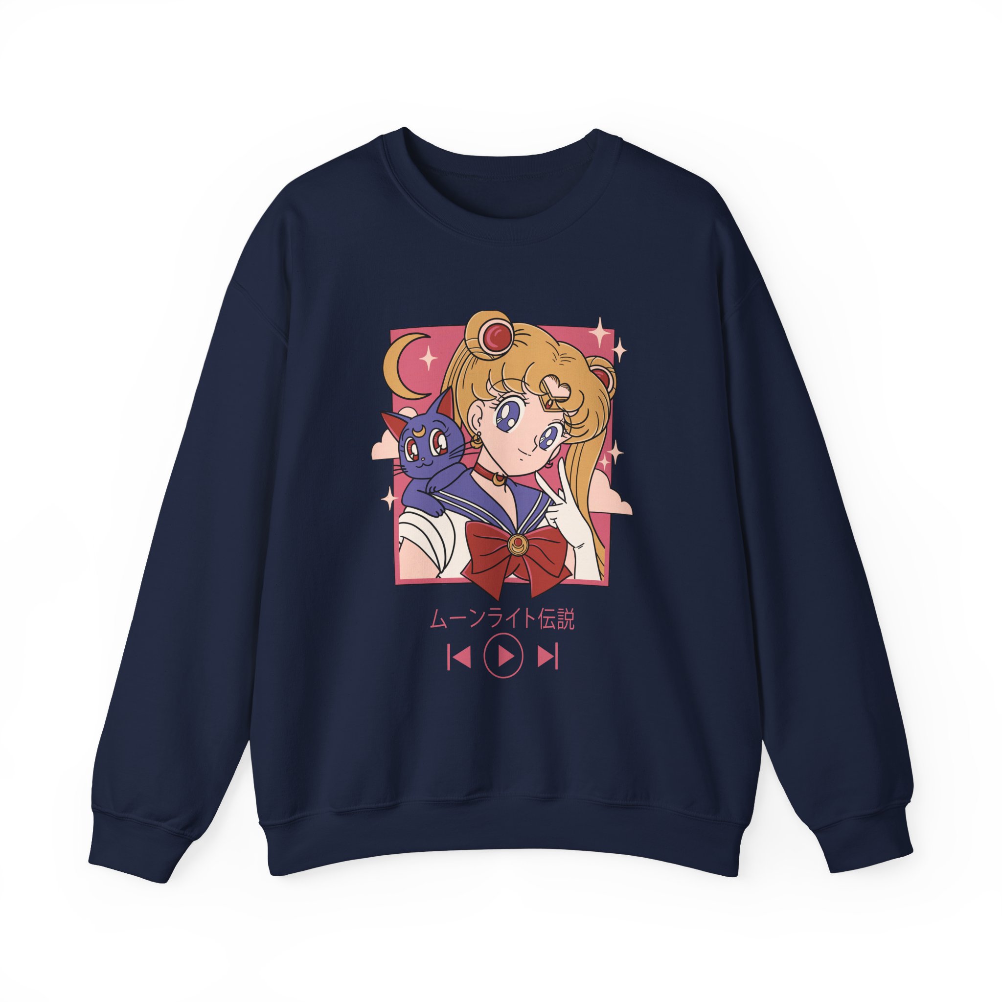 Sailor Moon - Usagi and Luna Fanart Sweatshirt - Image 8
