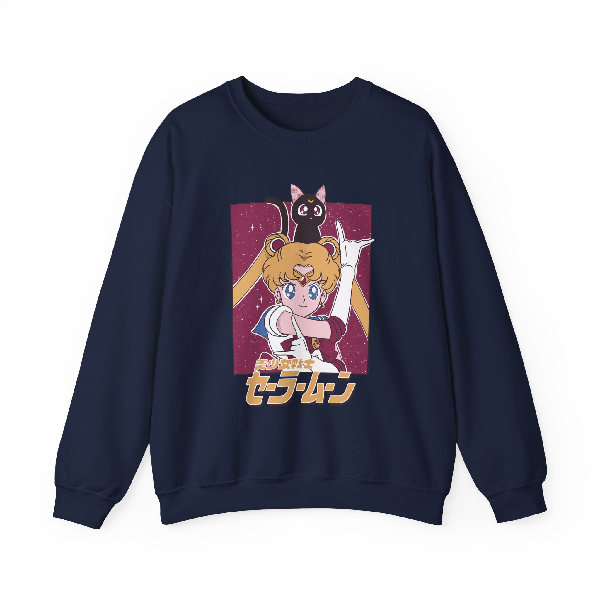 Sailor Moon and Luna Vintage Aesthetic Sweatshirt - Image 11