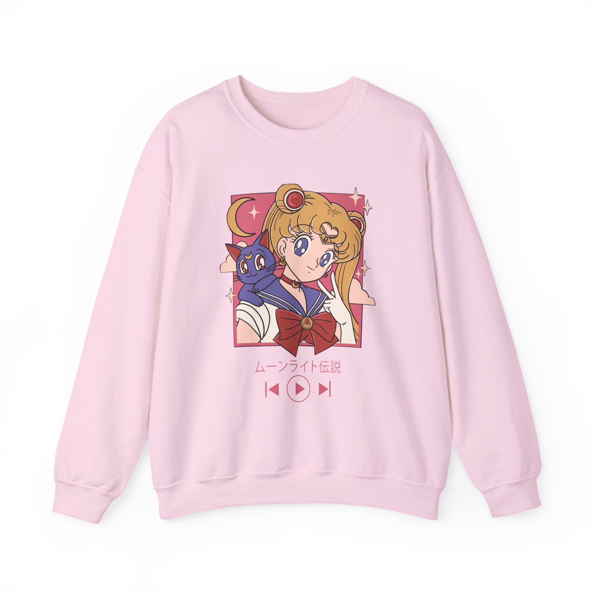 Sailor Moon - Usagi and Luna Fanart Sweatshirt - Image 10