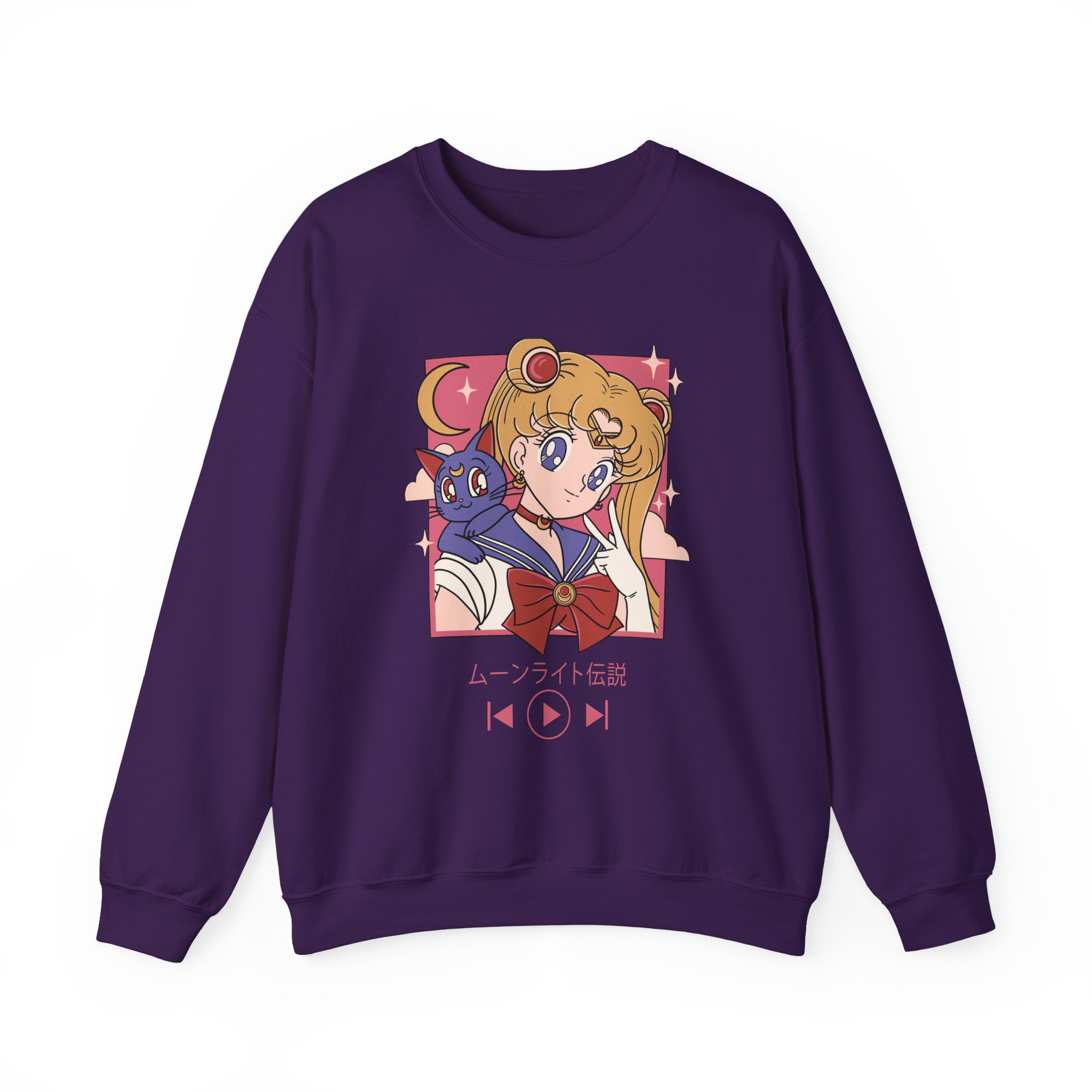 Sailor Moon - Usagi and Luna Fanart Sweatshirt - Image 13