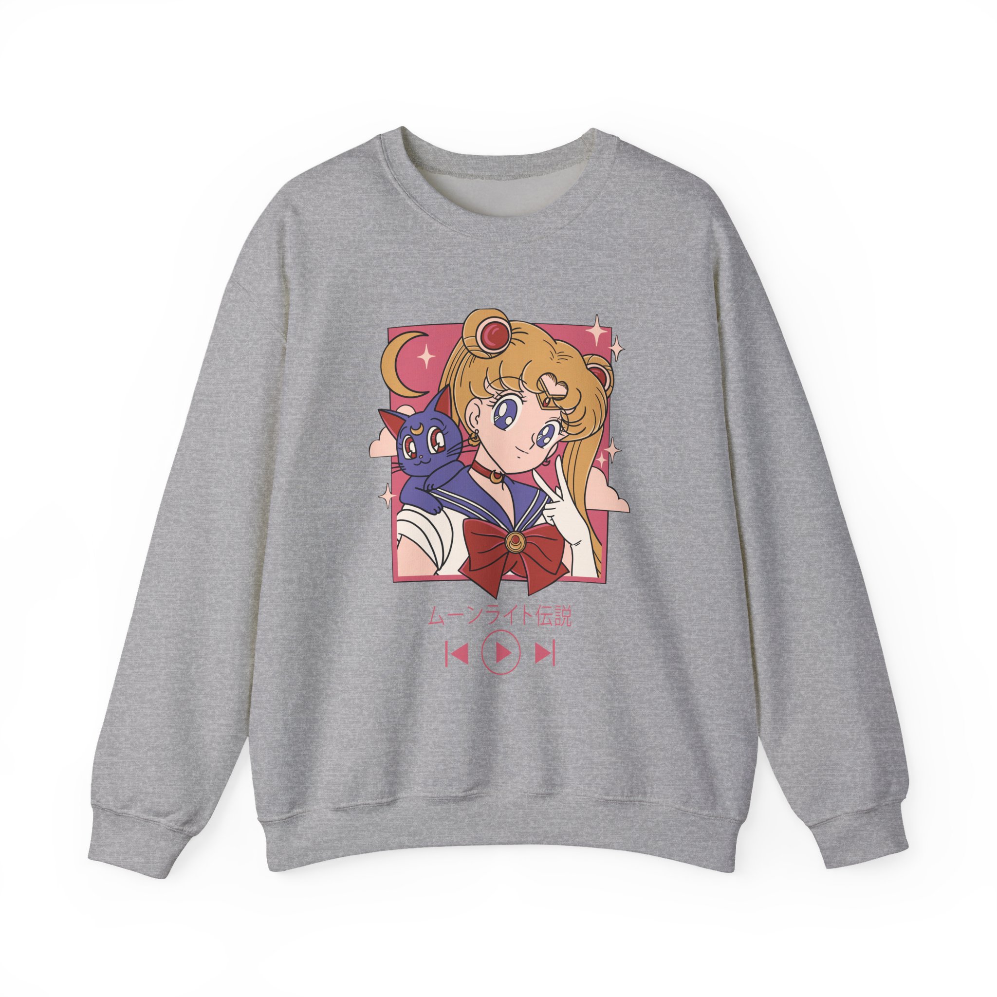 Sailor Moon - Usagi and Luna Fanart Sweatshirt - Image 5