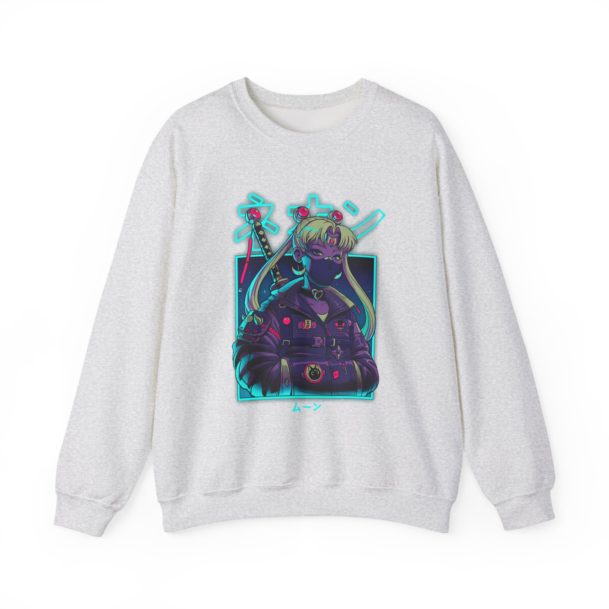 Sailor Moon Cyberpunk Neon Sweatshirt - Image 4