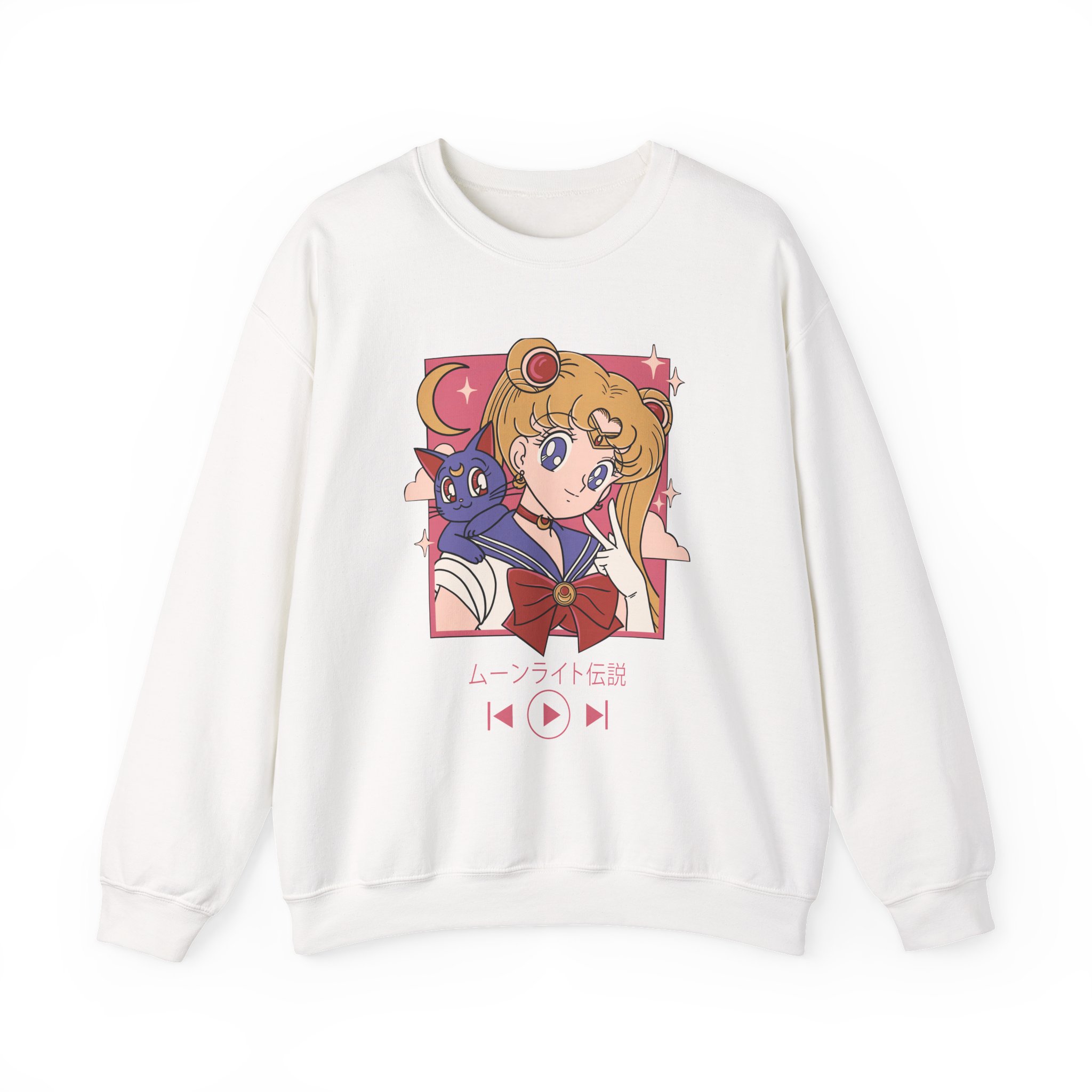 Sailor Moon - Usagi and Luna Fanart Sweatshirt - Image 2
