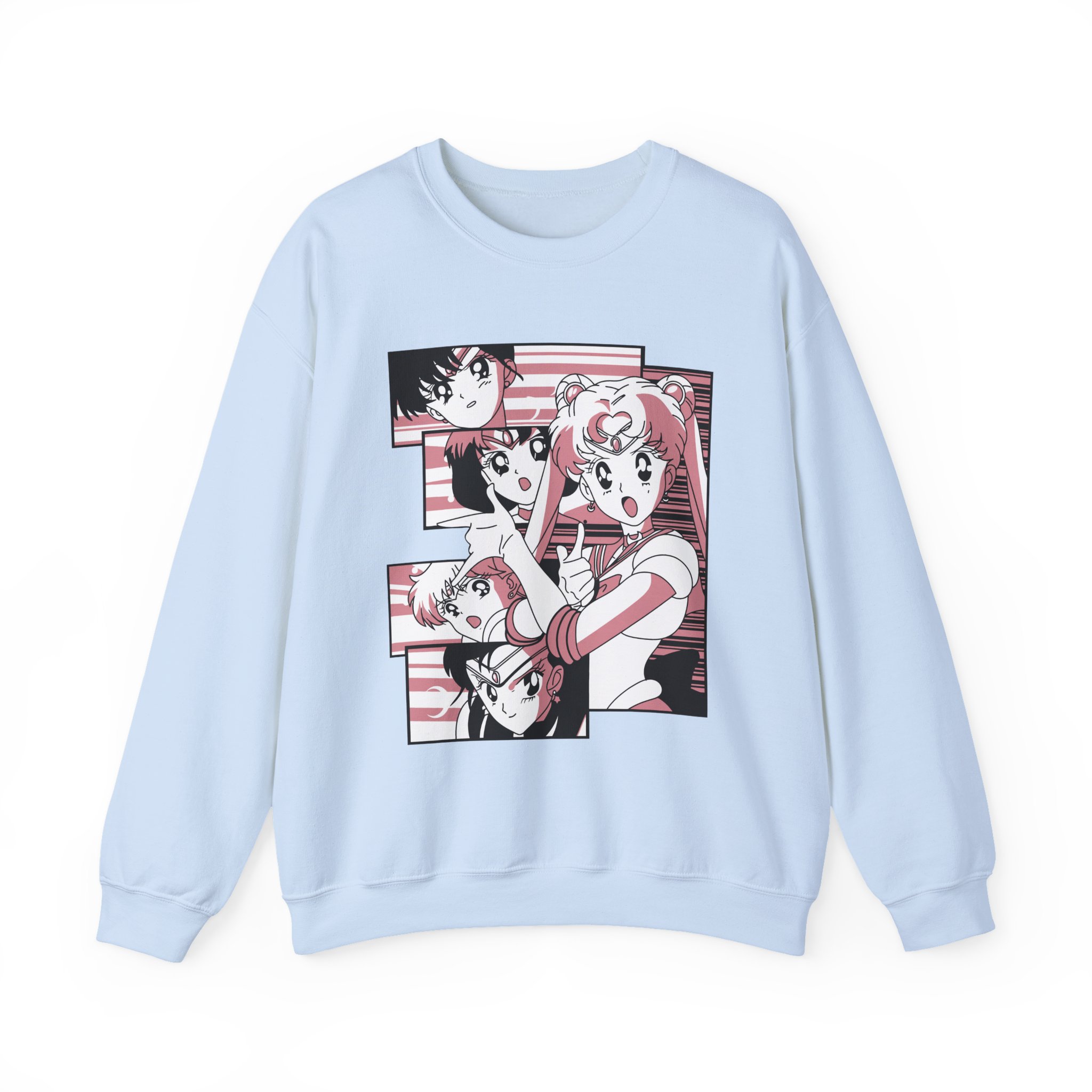 Sailor Moon - Sailor Scouts Retro Anime Collage Sweatshirt - Image 13