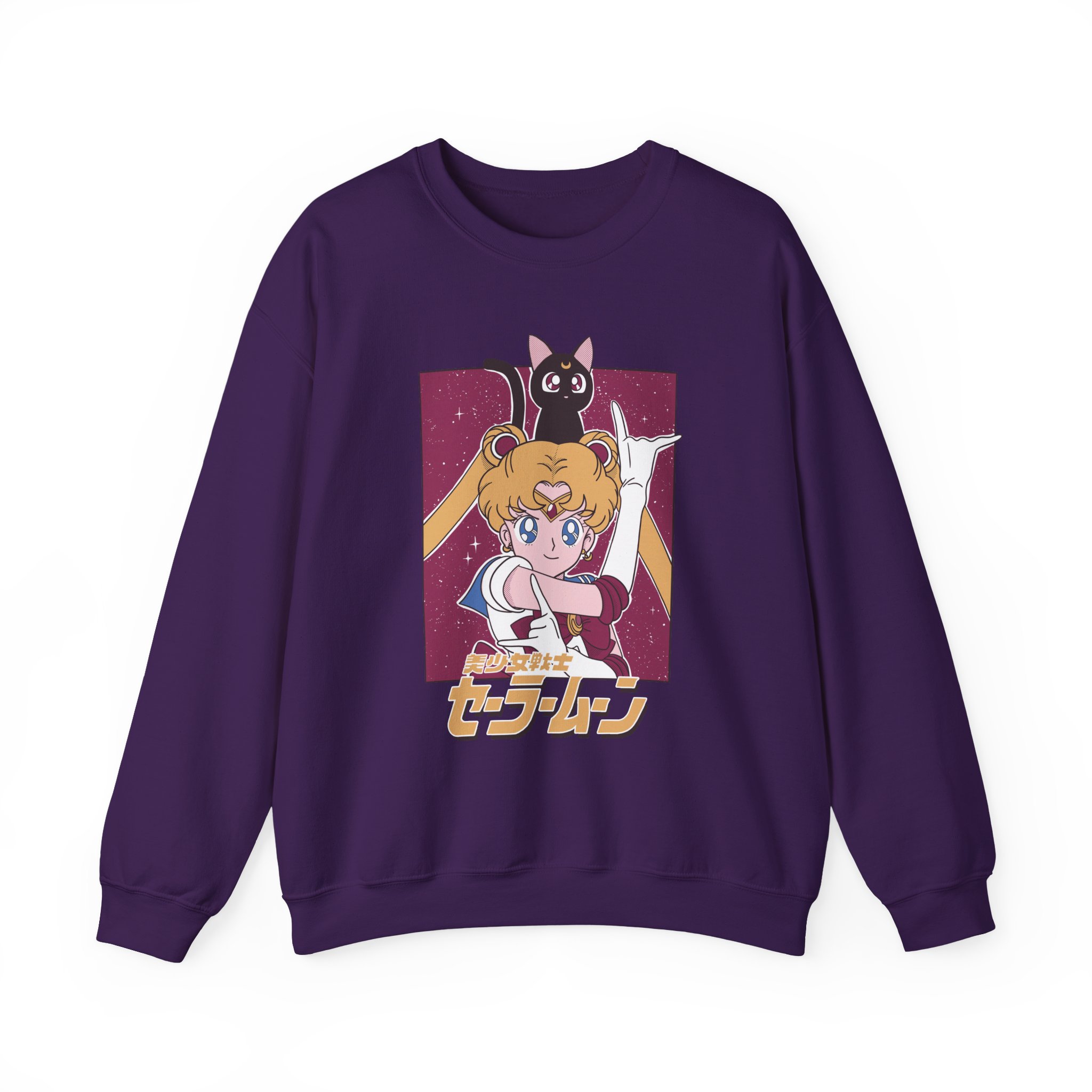 Sailor Moon and Luna Vintage Aesthetic Sweatshirt - Image 12