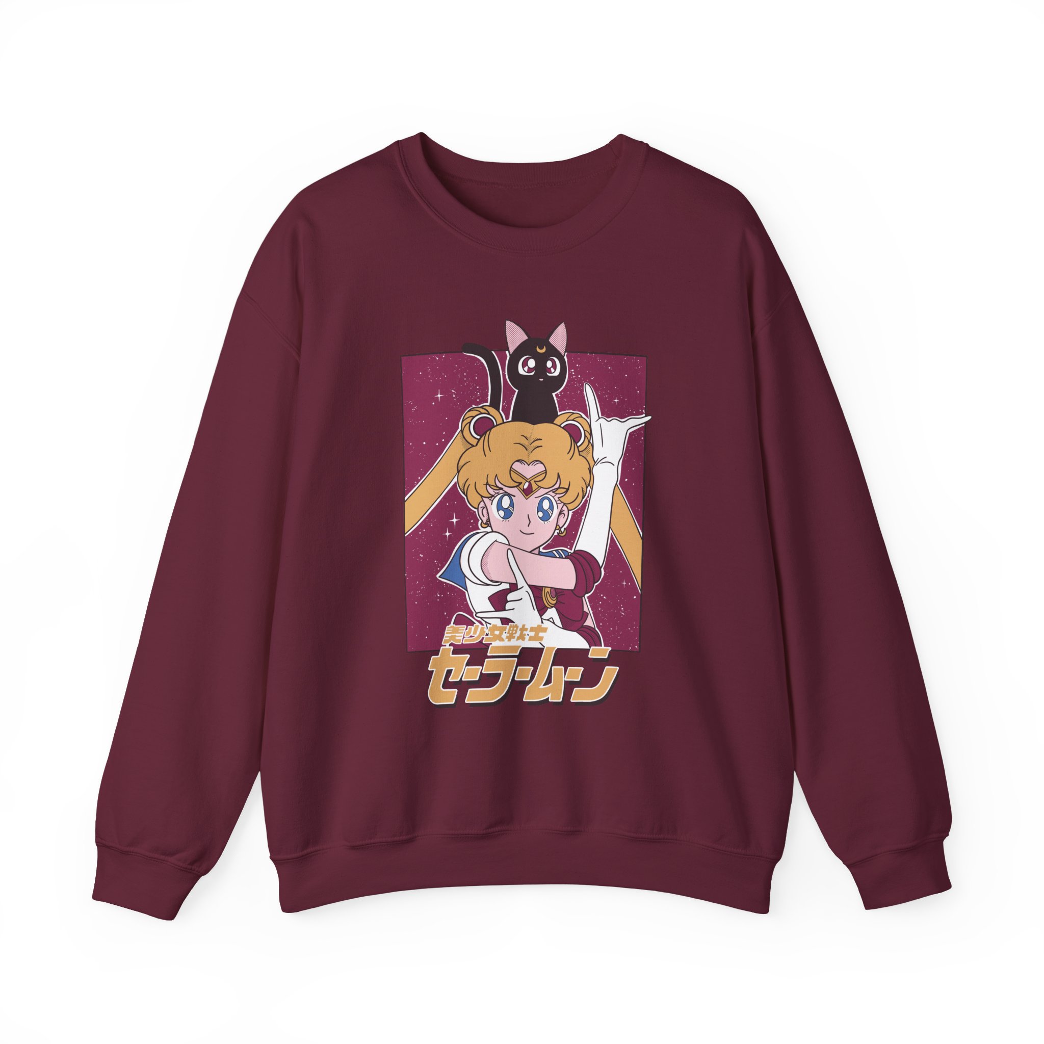 Sailor Moon and Luna Vintage Aesthetic Sweatshirt - Image 7