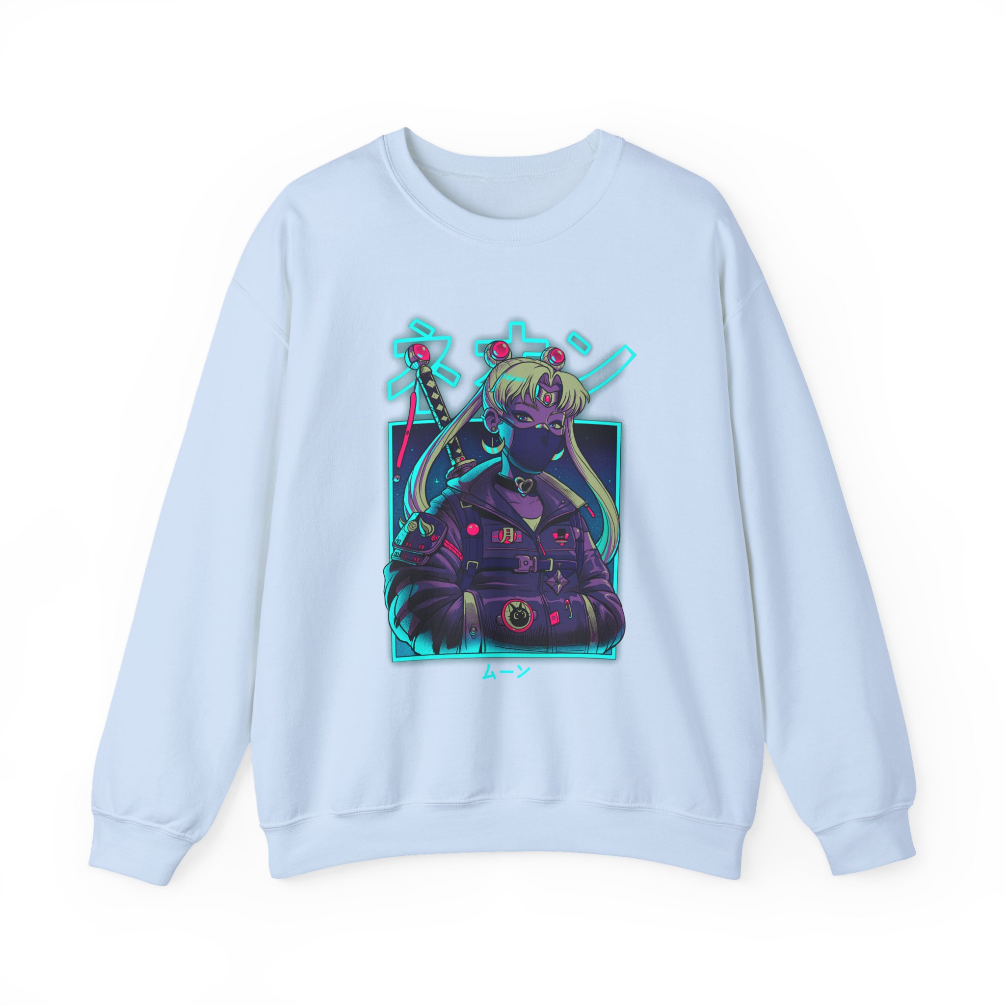 Sailor Moon Cyberpunk Neon Sweatshirt - Image 9