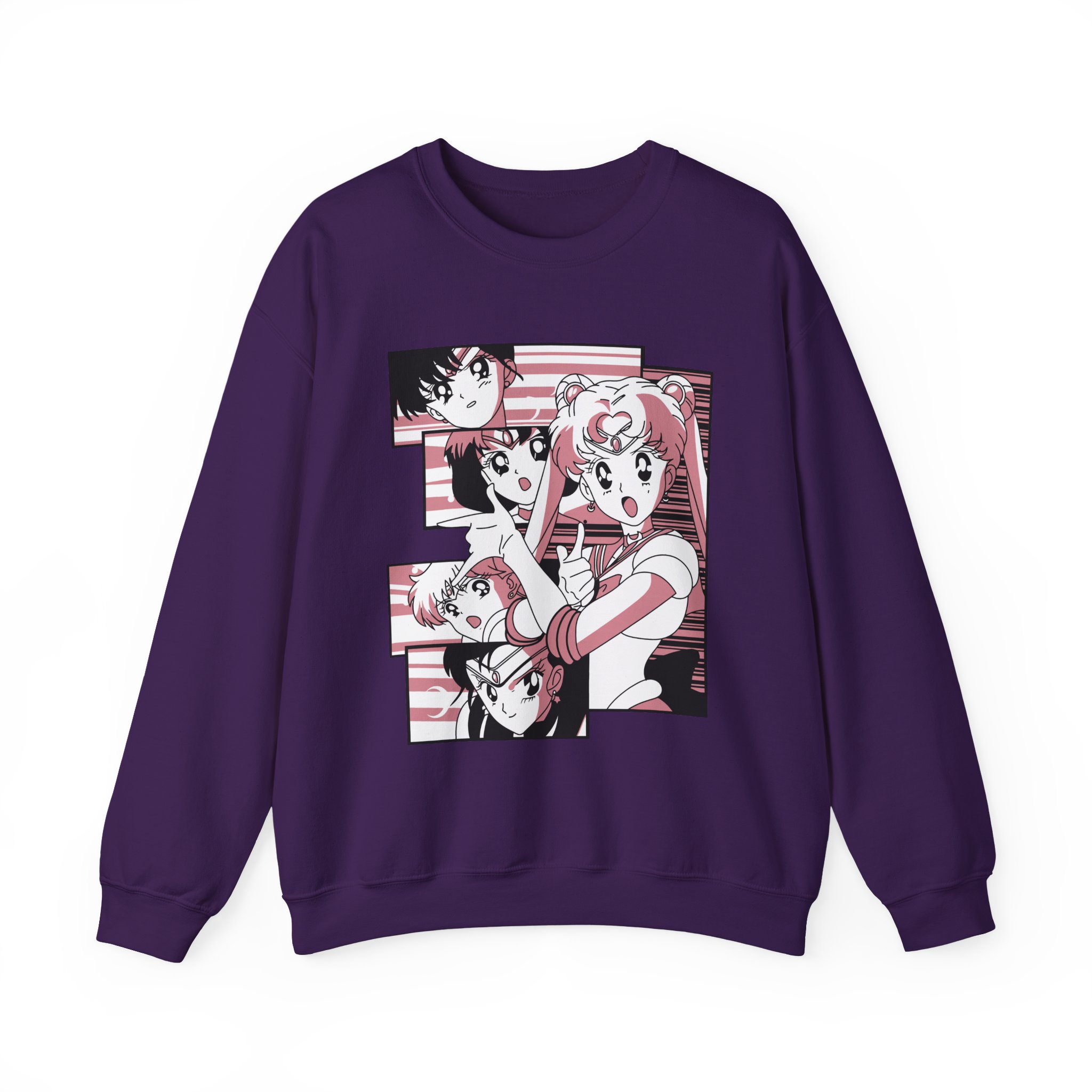 Sailor Moon - Sailor Scouts Retro Anime Collage Sweatshirt - Image 12