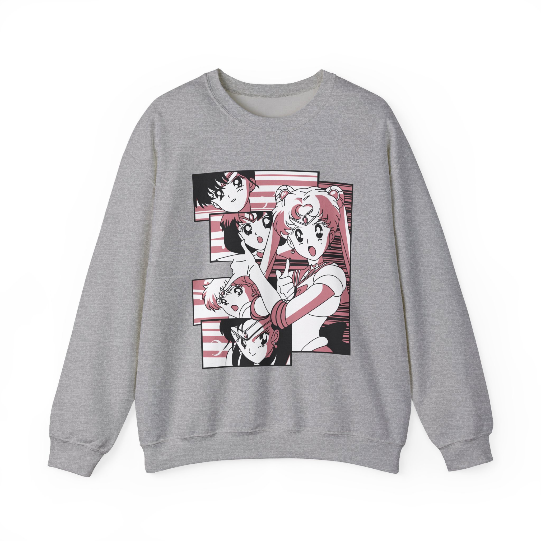 Sailor Moon - Sailor Scouts Retro Anime Collage Sweatshirt - Image 6
