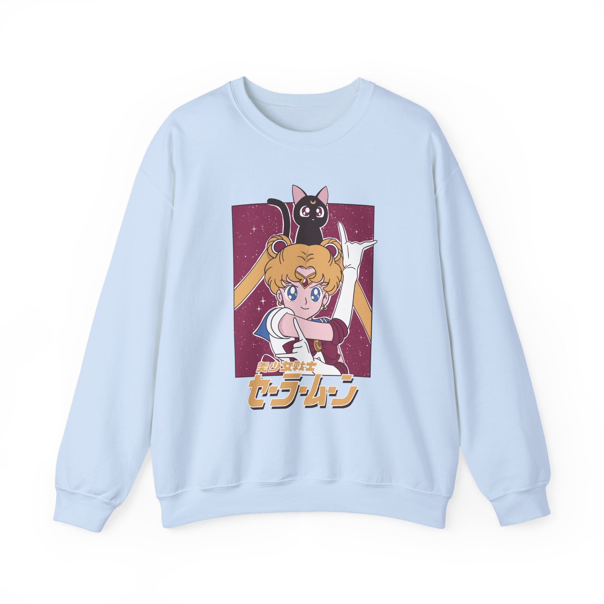 Sailor Moon and Luna Vintage Aesthetic Sweatshirt - Image 10