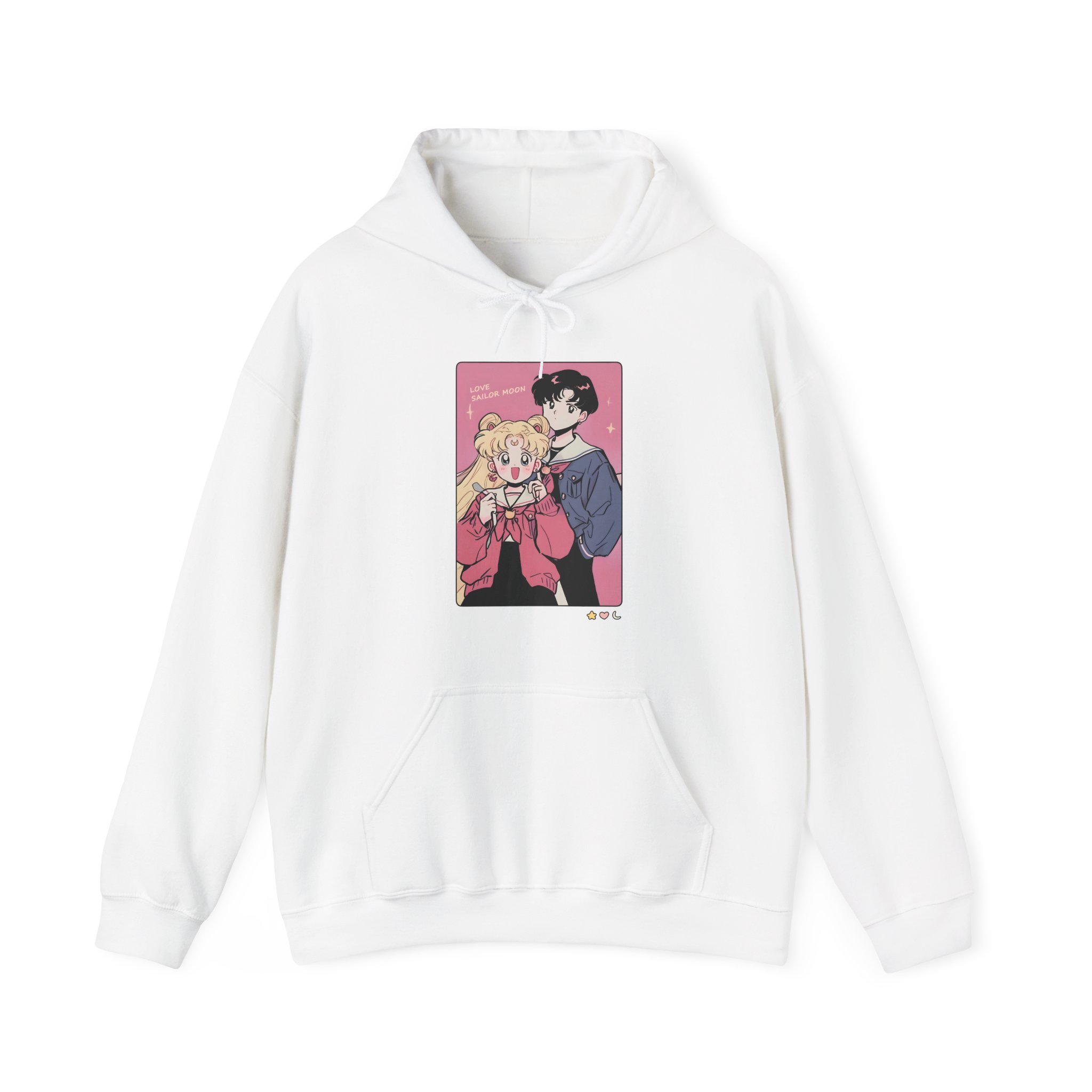 9564091671983147301_2048.jpeg Sailor Moon - Usagi and Mamoru Fanart Hoodie - Image 1